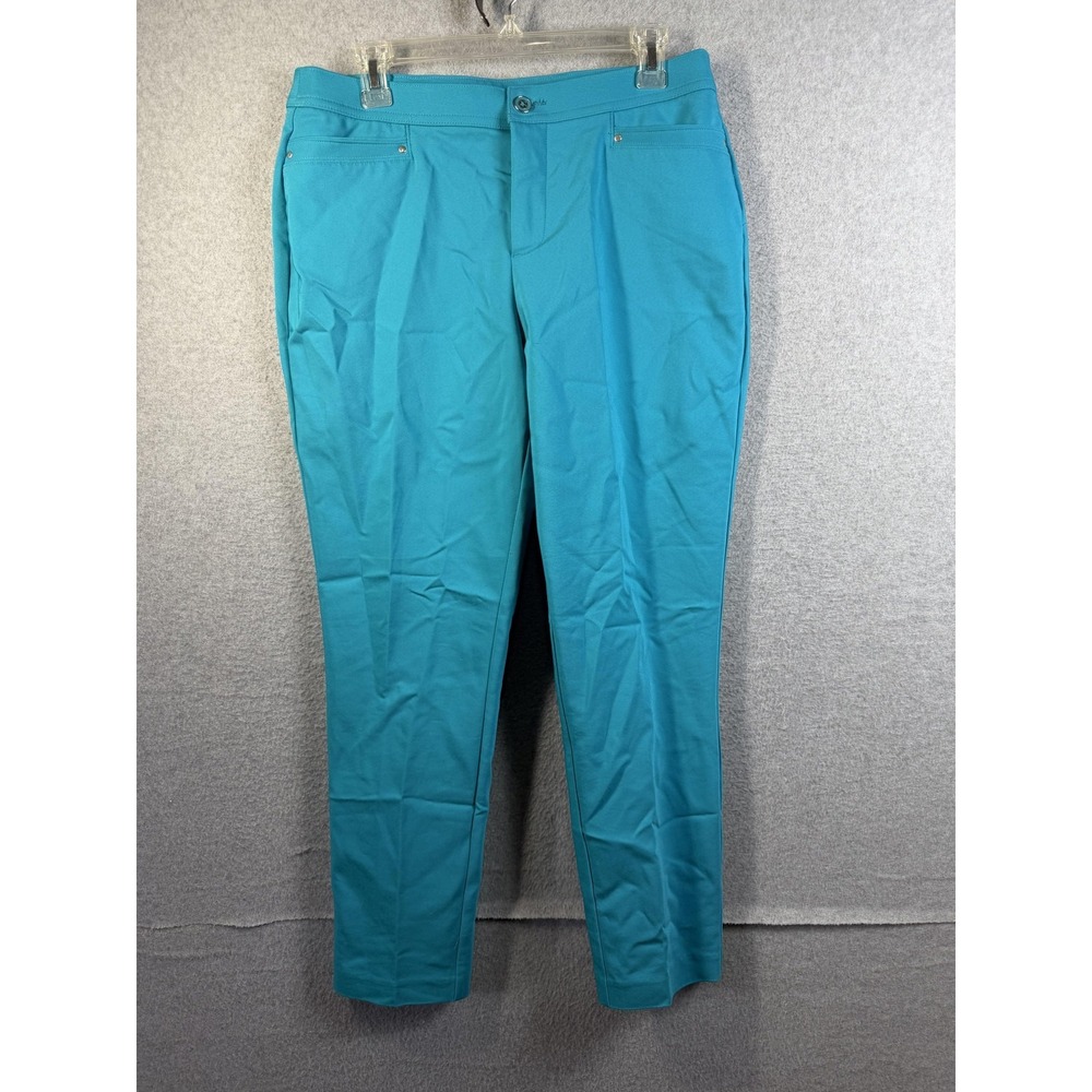 Christopher & Banks Pants Womens 10 Blue Signature Slimming Stretch Dress Ankle